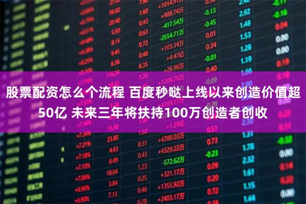 股票配资怎么个流程 百度秒哒上线以来创造价值超50亿 未来三年将扶持100万创造者创收